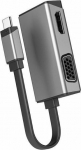 Adapter USB Alogic MagForce Duo Play USB-C - HDMI + VGA Silver (ULCVGHD-SGR)