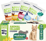 ANIMAL ISLAND Everyday Beef, chicken, turkey and white fish fillets in broth - wet cat food - 40 x 85g