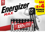 Energizer Energizer LR03/8 Max AAA 4+4 for free