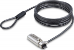 StarTech.com Nano Slot Compatible 6.6ft (2m) Cable Lock, Laptop Security - Lock for security cable - svart & silver - 2 m