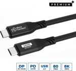 MicroConnect Premium USB4 Gen 4 USB-C, cable 1m 80Gbps, 240W