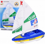 LeanToys Sailboat Water Boat Battery Operated Turbine Drive Blue