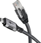 Wentronic Ethernet cable USB-C&trade; 3.1 auf RJ45, 5 m USB-C 3.1 auf RJ45 CAT6 FTP 0100 Adapter cable 5m