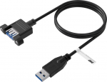 EFB Elektronik EFB USB3.0 Verl&auml;ngerung A-A,St.-Einbaubuchse,0.5m,sw,Class