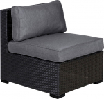 Modular sofa SEVILLA armless section, black