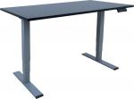 Desk ERGO OPTIMAL with 2 motor 140x80xH62-127cm, black/silver grey