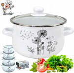 Lumarko ENAMELED POTS SET 8CZ KO-9324 18CM, 20CM, 22CM, 24CM