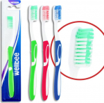 WELLBEE Adult medium hardness toothbrush (blister 4) - mix colors 1szt