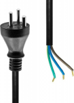MicroConnect Type K Open End power cord, 10m, Black