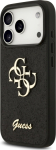 Guess PU Fixed Glitter 4G Metal Logo Case for iPhone 18 Pro / black
