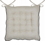 Quilted chair cushion, tie, ALINE, 38 x 38 cm