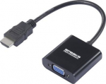 SpeaKa Professional HDMI VGA Klinke Adapter[1x HDMI-Stecker - 1x VGA-Jack socket - Adapter