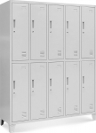 Diablo Chairs Spind Kleiderspind mit 10 Abroad BARTEK, 1360 x 1720 x 450 mm, grau