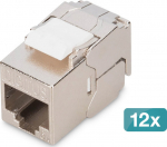 DIGITUS Keystone Cat6A geschirmt 12 Stk. werkzeugfr