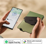 Chipolo CARD & LOOP Rechargeable Bluetooth Tracker for iOS & Android, Charcoal Bundle, black
