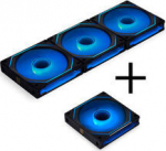 Lian Li UNI FAN SL-INF 120 ARGB Reverse Blade PWM L&uuml;fter, 3er Pack with. Controller - 120mm, schwarz + 1x UNI FAN SL-INF 120 PWM L&uuml;fter, 120mm
