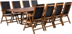 Garden furniture set FABIOLA table and 8 chairs