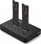 Qoltec SSD M.2 NVMe| PCIe | USB-C | 20Gb/s | DUAL 2 x 8TB | cloning offline