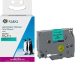 G&G Compatible label tape mit Brother TZe-711