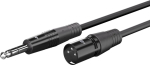 Wentronic Goobay XLR til 6.35 mm Jack kabel 1 m Sort