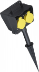 Bachmann 394.180 - 2 m - Outdoor - IP44 - splash-proof - Schwarz - Blau - 2 AC-Outputs