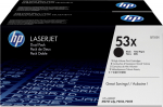 HP 53X - 2er-Pack - Hohe Ergiebigkeit - Schwarz - original - LaserJet - Toner cartridge (Q7553XD)