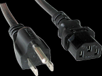 Lindy 3m US 3 Pin an C13 Power cord Ideal for connecting von PCs, screens, Printers or other devices IEC-Cold appliance connection to the American power supply network (30031)