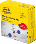 Avery Zweckform Marking wheels in Avery Zweckform dispenser, 250 szt./roll, O19 mm, niebieskie, BLUE