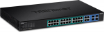 TRENDnet Switch 28 Port Gbit Managed PoE+ 370W WebSmart 19"