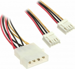 InLine Molex - 4-pin Floppy, 0.2m, Multicoloured (26950)