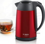 BOS Bosch | Kettle | DesignLine TWK3P424 | Electric | 2400 W | 1.7 L | Stainless steel | 360&deg; rotational base | Red