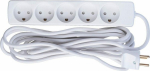 MicroConnect 5-way Danish Power Strip 5m, With Earth, without ON/OFF