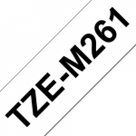 Brother TZE-M261 LAMINATED TAPE, 36MM 8M WHITE MATT/BLACK