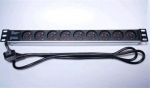 PremiumCord do 19'' rack 1U, 9x230V, 2m kabel