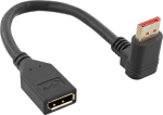 InLine DisplayPort Adapter cable, 8K4K, nach oben gewinkelt - 0.15m