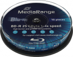 MediaRange Bluray 25GB 10pcs BD-R Spindel 6x