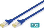 Digitus CAT 6A S/FTP PATCH CORD10P AWG, 26/7 1 M 10 PIECES BLUE