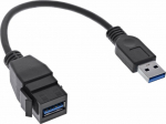 Adapter USB InLine USB - USB Czarny (76206C)