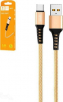 Cable USB Denmen USB-A - USB-C 1 m Gold (29358)