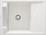 Sink Deante MAGNETIC - magnetic granite 1-bowl with drainer White (ZRM A11A)