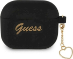Guess GUA3LSCHSK AirPods 3 cover Silicone Charm Heart Collection / black