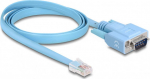 DELOCK Adapter RS-232 DB9 Stecker zu 1 x Seriell RS-232 RJ45