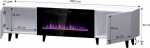 Cama MEBLE RTV cabinet PAFOS EF with electric fireplace 180x42x49 black matt