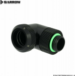 Barrow Multi-Link Adapter Connection 90 Grad G1/4 Zoll AG auf 14mm AD Hardtube - drehbar, schwarz