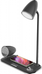 Tellur Nostalgia Wireless Desk Charger, Bluetooth Speaker, Desk Lamp black