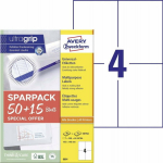 AVERY Universal labeling Avery 105x148 mm, hvid med Ultragrip +30% extra income - (65 ark x 4 stk.)