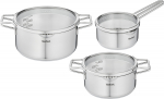 Tefal Nordica cookware set, 3-osainen, stainless steel