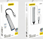 Dudao Dudao HUB 4in1 USB-C/4x USB-A(3 x USB 2.0/USB 3.0) 6.3cm czarny (A16T)