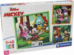 Clementoni Puzzle Super Color Mickey i Minnie 3 x 48 element&oacute;w