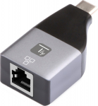 Techly IADAP USBC-ETGIGA, Kabelgebunden, USB Typ-C, Ethernet, 1000 Mbit/s, Schwarz, Silber